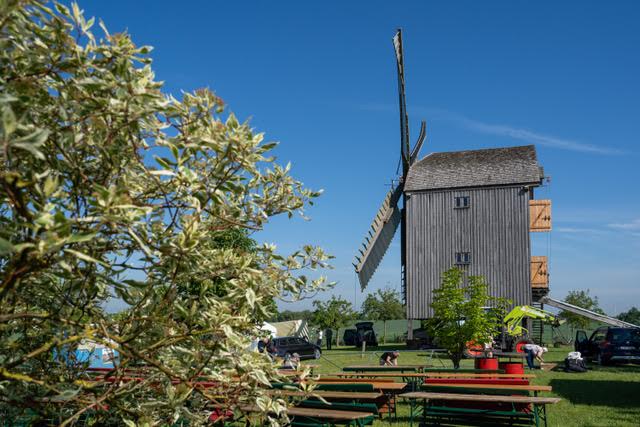 Seitenansicht von der Mühle
